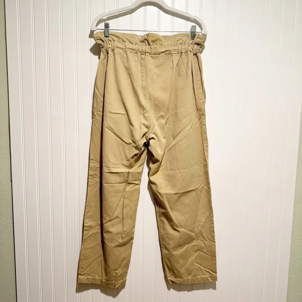 Urban Outfitters Terra High Waisted Paperbag Pants Khaki Size Small - Picture 6 of 7